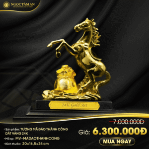 Tượng Mã đáo thành công dát vàng