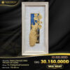 Tranh chim công Phú quý cát tường dát vàng 24K (115x55cm dọc)