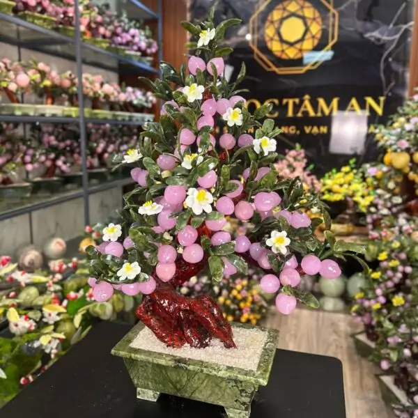 17 cay dao da thach anh hong 68 qua kem hoa thach anh