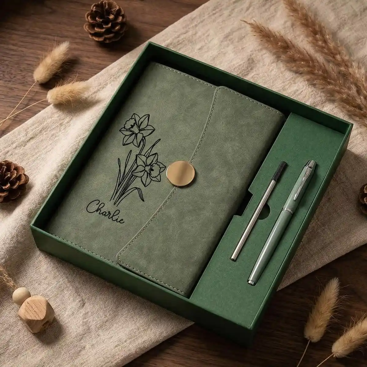 Sổ da kèm bút cao cấp 