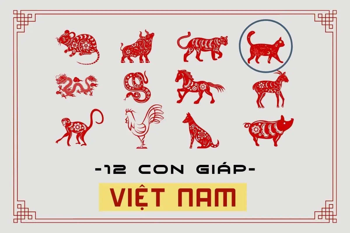 12 con giáp là gì? Thứ tự, ý nghĩa và cách tính tuổi theo văn hóa Việt Bảng 12 con giáp Việt Nam