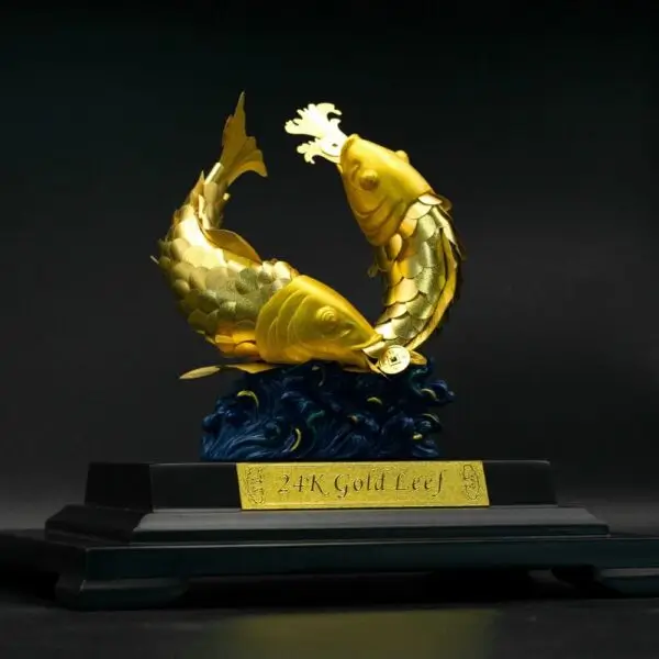 Tượng song ngư dát vàng