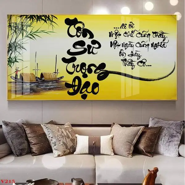 Tranh thư pháp “ Tôn sư trọng đạo” 