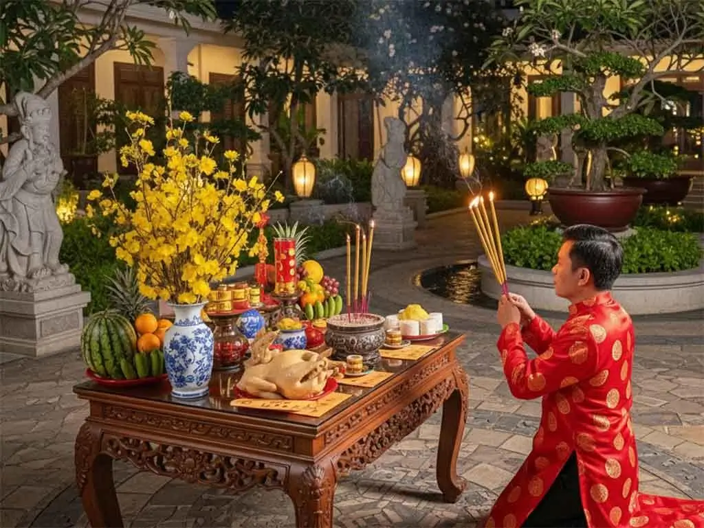 Bài văn cúng tất niên cuối năm đầy đủ, trang trọng và dễ đọc Cúng tất niên ngoài trời