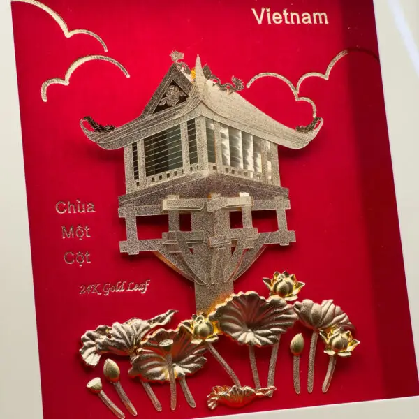Giới thiệu về chùa Một Cột: Biểu tượng văn hóa nghìn năm của Hà Nội Tranh chùa 1 cột dát vàng