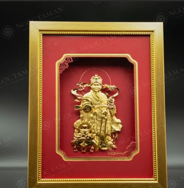 Top 20 quà tặng mừng thọ 80 tuổi vừa đẹp, vừa ý nghĩa Tranh Ông Phúc dát vàng 24K