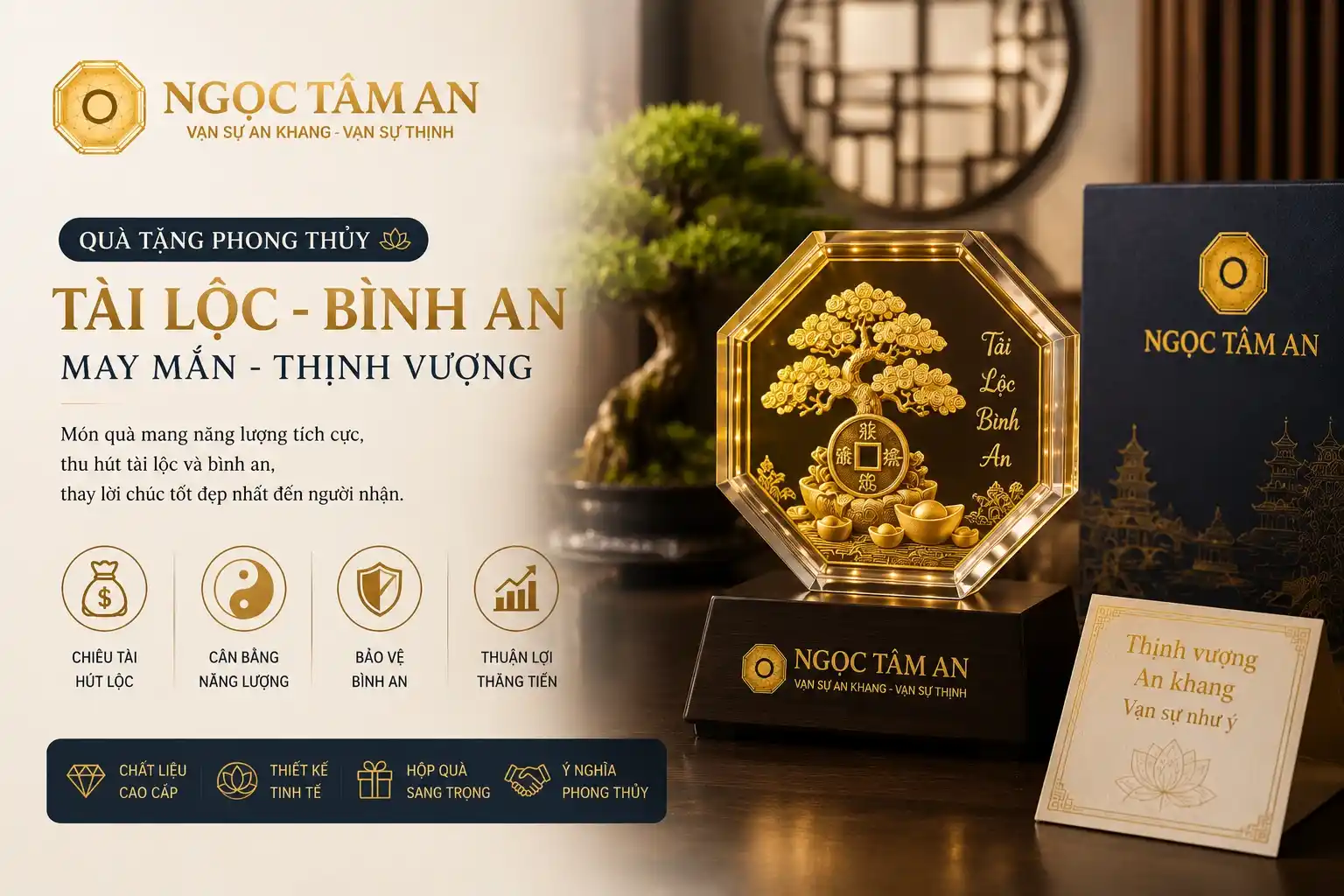 25+ Quà tặng phong thủy ý nghĩa, thu hút tài lộc Quà tặng phong thuỷ Ngọc Tâm An