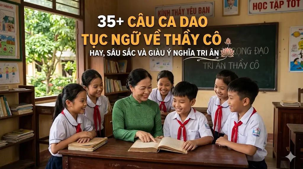 35+ Ca dao tục ngữ về thầy cô hay và ý nghĩa 35 + câu ca dao tục ngữ về thầy cô