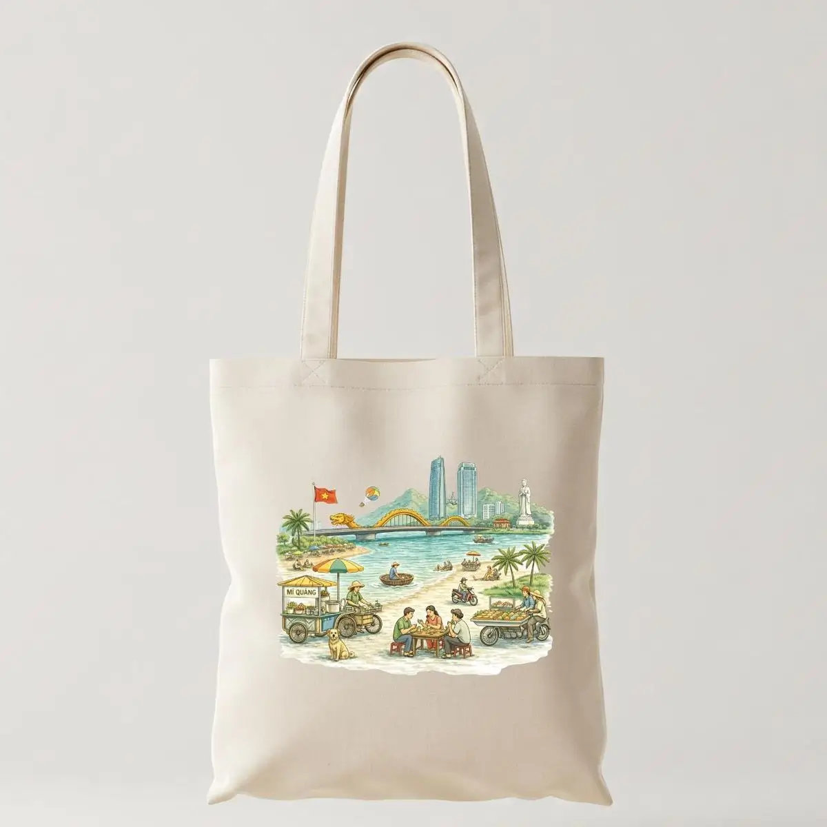 Quà lưu niệm Đà Nẵng: 25+ gợi ý đặc trưng, đẹp và đáng mua sau chuyến đi 9 tote bag in hinh da nang