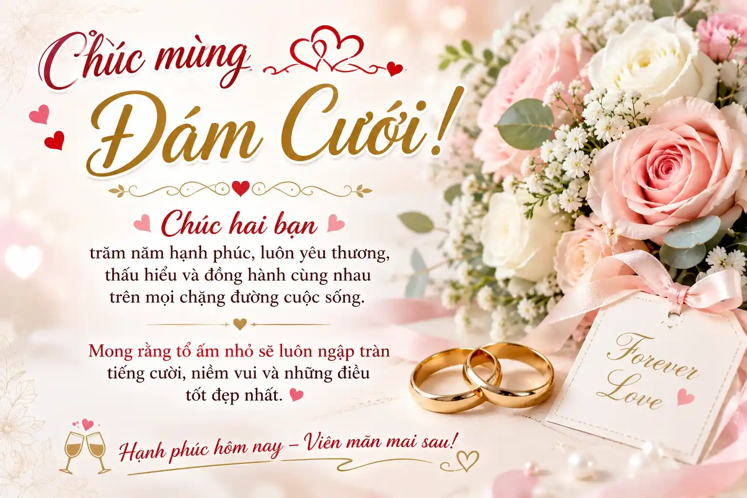 20+ Lời chúc đám cưới hay, ý nghĩa và tinh tế Lời chúc đám cưới