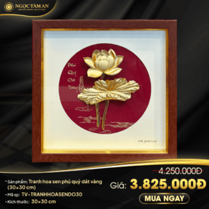 Tranh Hoa sen Phú quý cát tường
