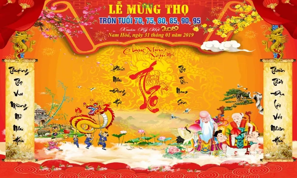 Trang trí tiệc mừng thọ
