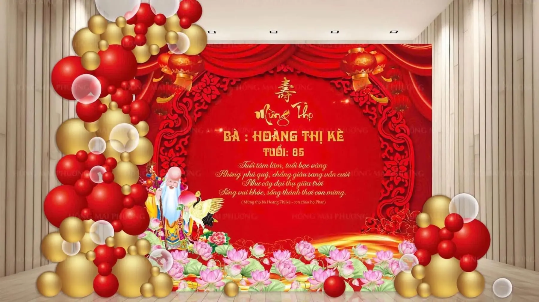 Mẫu trang trí tiệc mừng thọ 11