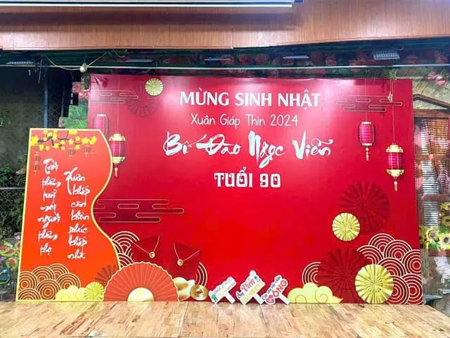 Mẫu trang trí tiệc mừng thọ 12