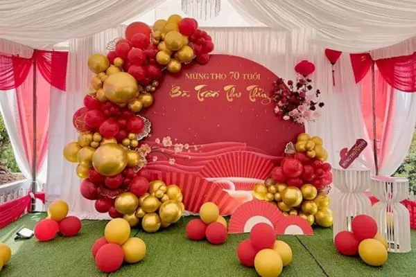 Mẫu trang trí tiệc mừng thọ 1