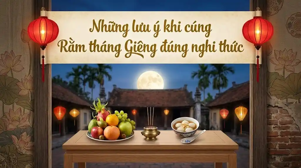Những lưu ý khi cúng Rằm tháng Giêng đúng nghi thức