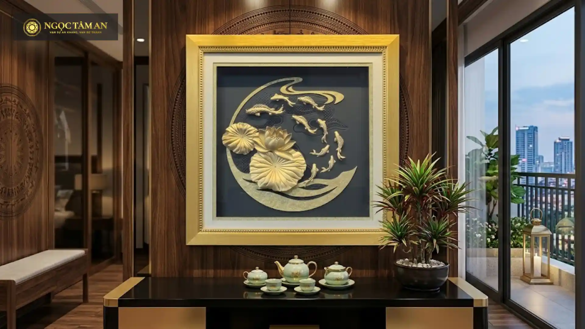 Tranh cửu ngư quần hội - Ngọc Tâm An