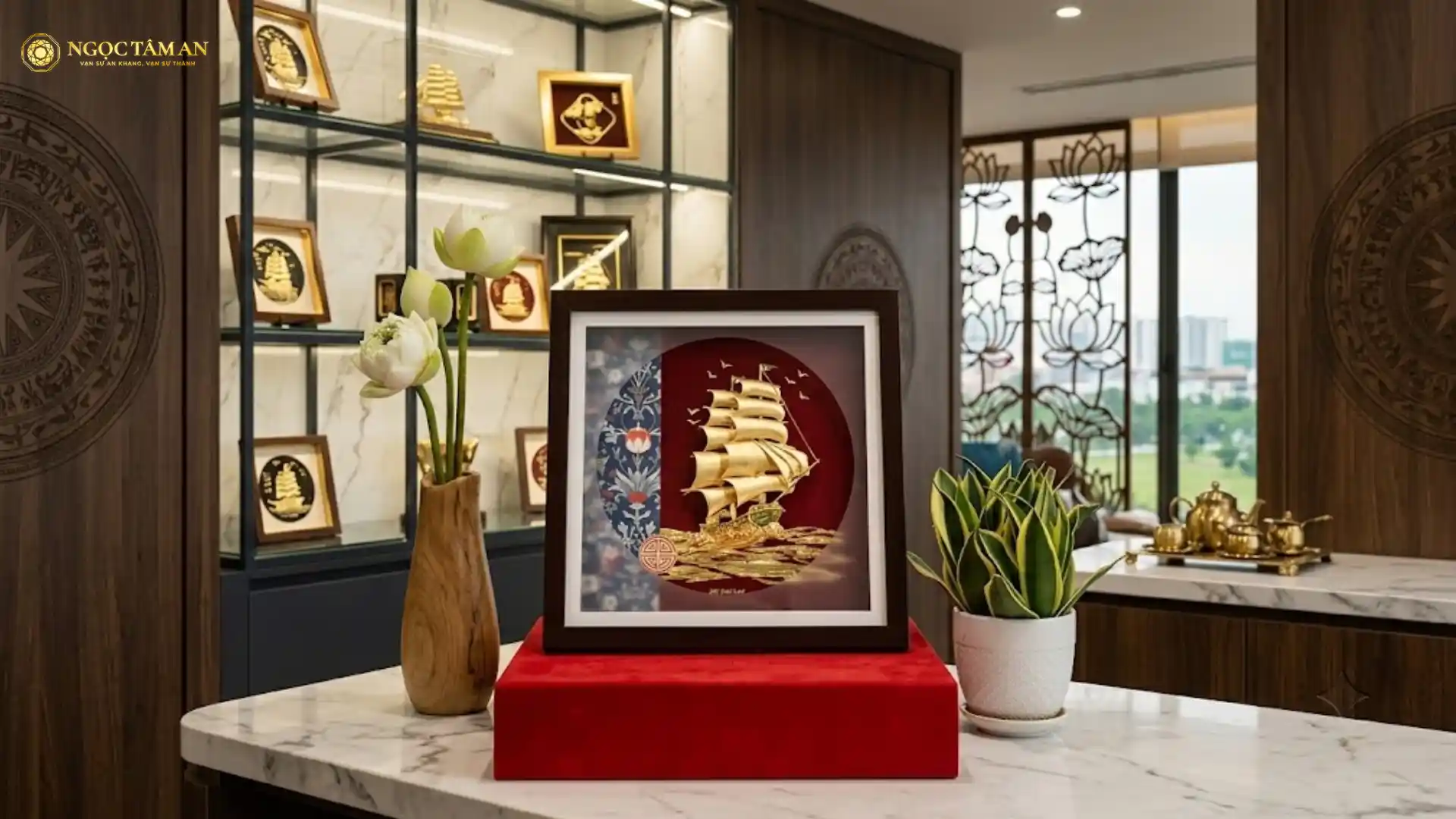 Tranh thuận buồm xuôi gió mah lại sự hanh thông và thịnh vượng