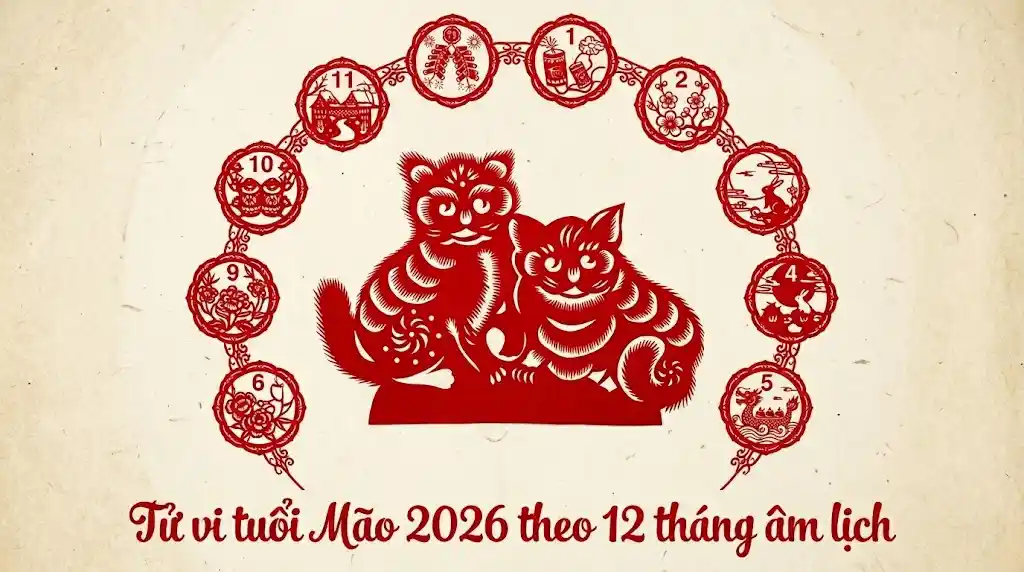 Tử vi tuổi Mão theo 12 tháng âm lịch 2026