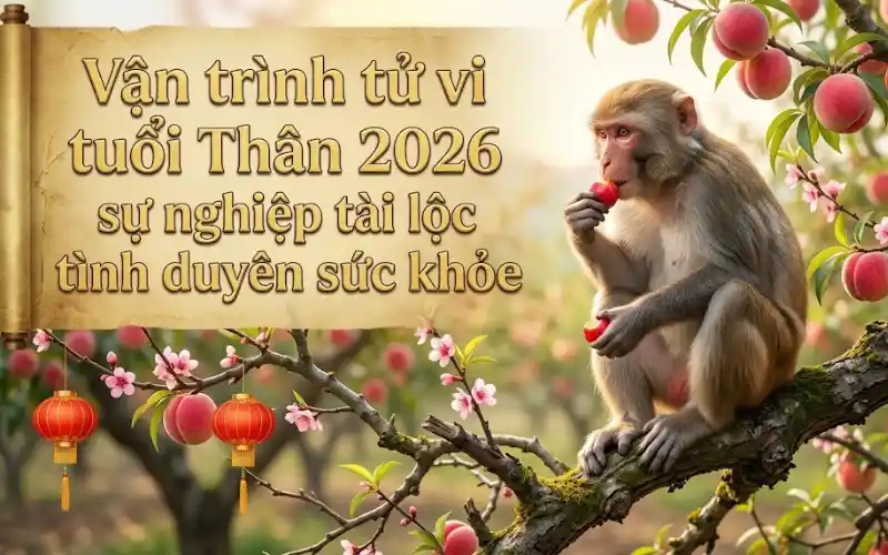 Vận trình tử vi tuổi Thân 2026 sự nghiệp tài lộc tình duyên sức khỏe