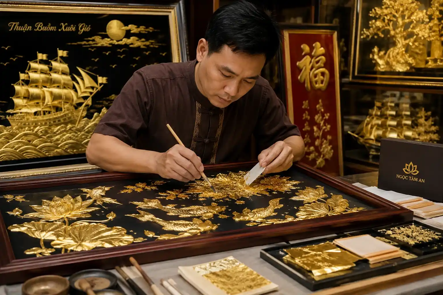 Tranh dát vàng