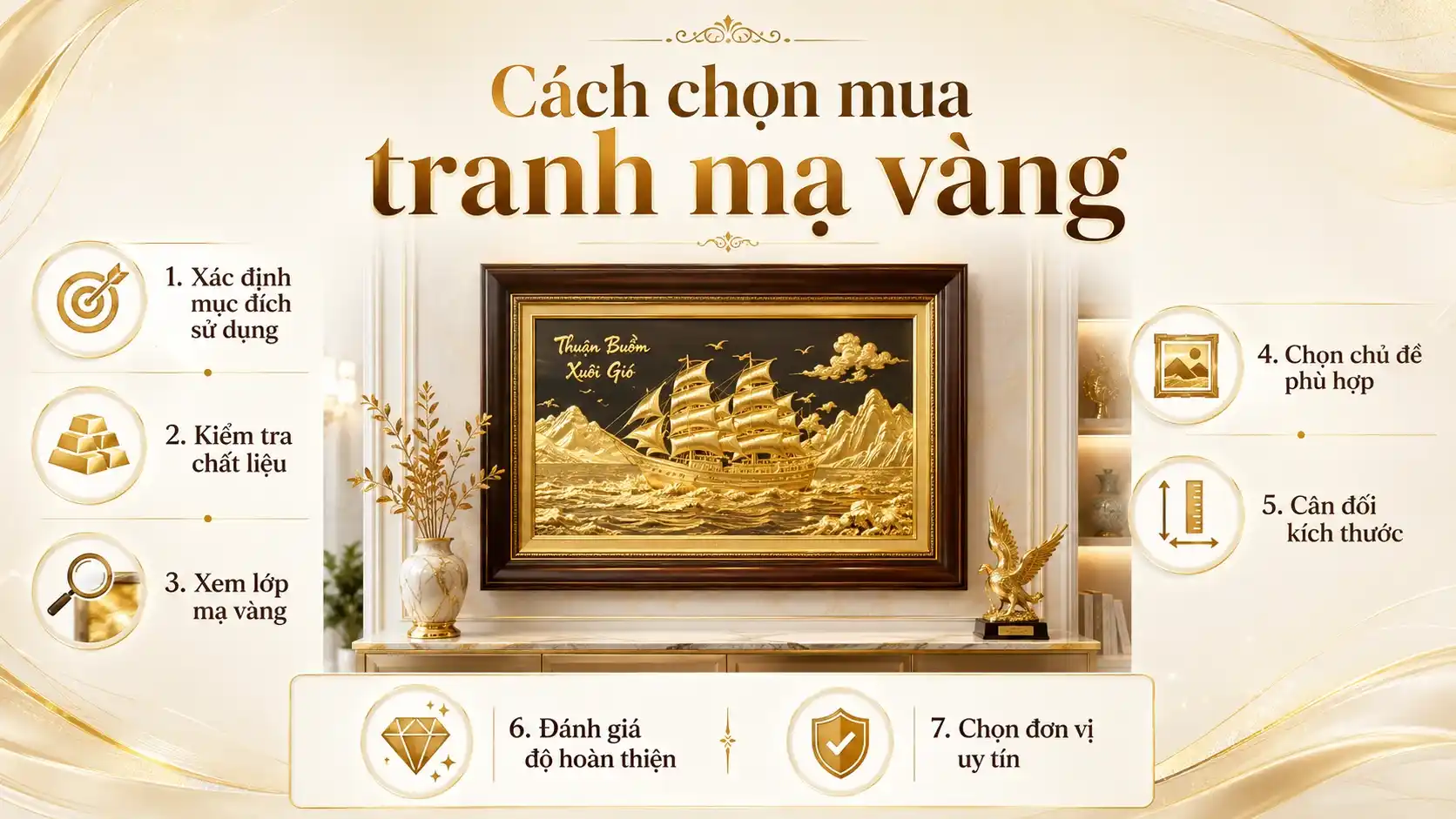 Cách chọn mua tranh mạ vàng