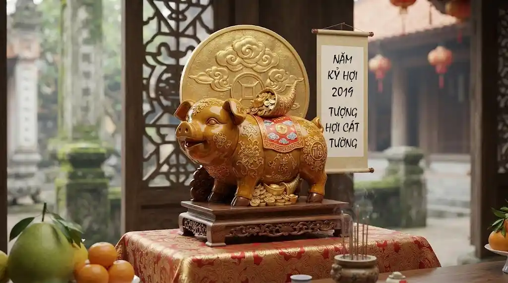 Hình tượng con heo tượng trưng cho năm 2019 Kỷ Hợi
