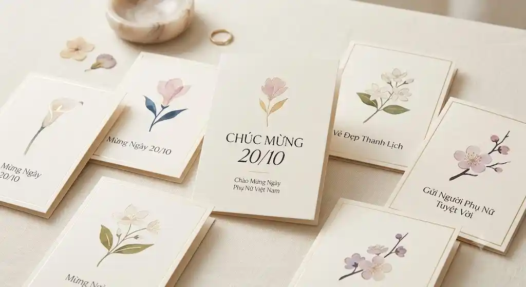 Thiệp tối giản với một dòng chúc nổi bật, hợp tặng sếp nữ và đồng nghiệp.