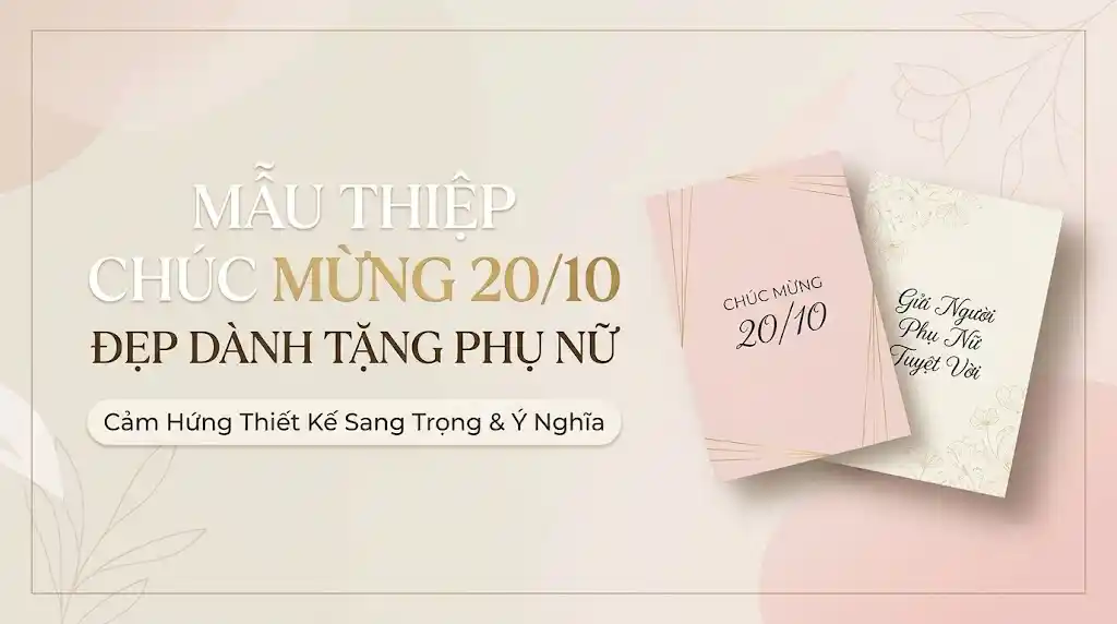 Một tấm thiệp 20/10 xinh xắn là cách gửi yêu thương nhẹ nhàng mà ý nghĩa.