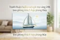 Tranh thuận buồm xuôi gió mạ vàng 24K treo phòng khách hợp phong thủy